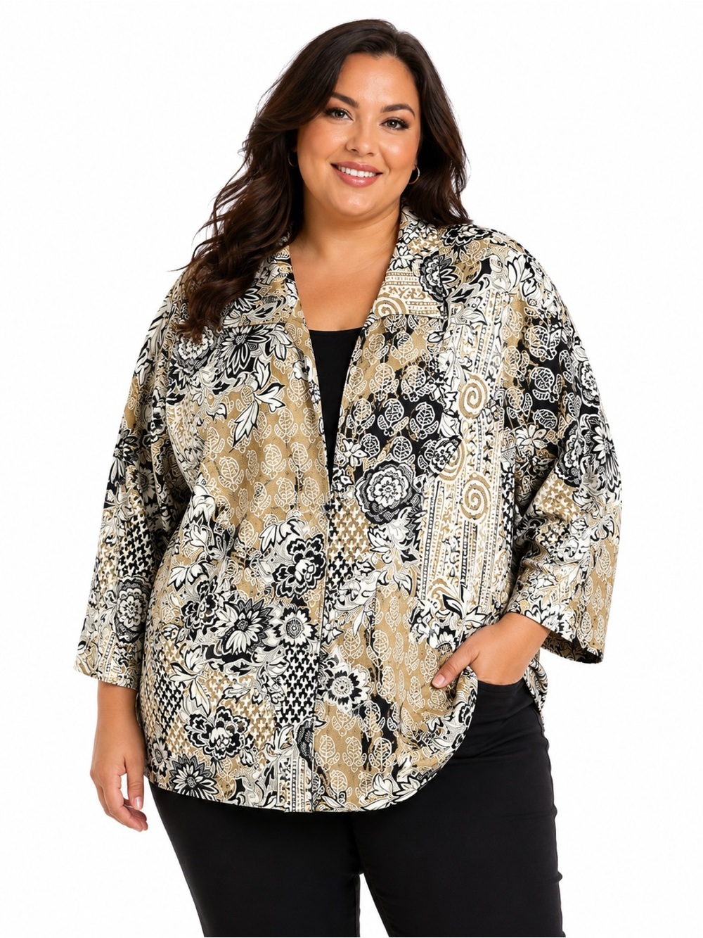 Women’s Anthracite Blazer Size 20 Plus Size Structured Zipper Career Jacket